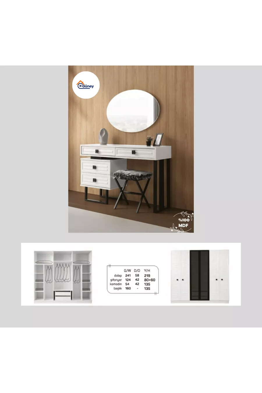 Ensemble Chambre à Coucher et Salle à Manger Pack Mariage