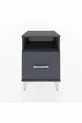 Commode Hyperion à une étagère et un tiroir Anthracite-Anthracite