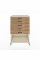 Armoire Hyperion 5 tiroirs Pierre de lune-Pin