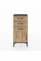 Chevet Arges avec 3 tiroirs et 1 porte, anthracite-pin