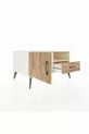 Commode Kronos 2 étagères, 1 tiroir, 1 porte, Pierre de lune-Pin