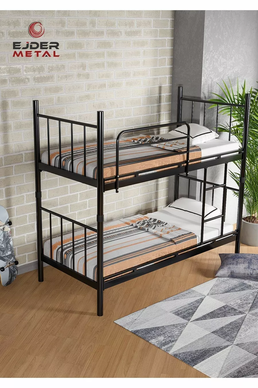 Lits superposés Noir (sans matelas)