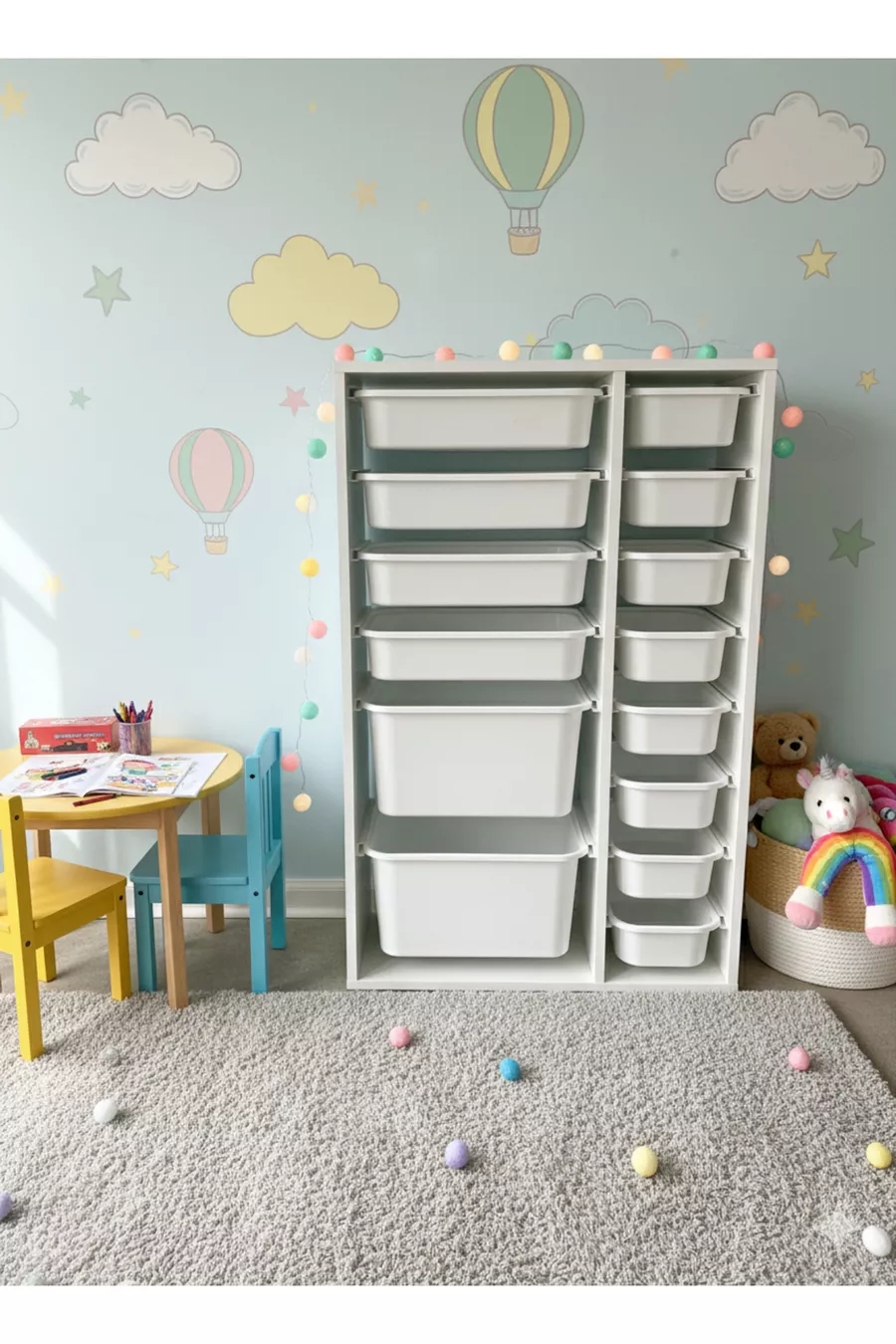 Armoire à Jouets Polyvalente avec Tiroirs et Unité de Rangement – Organisateur de Chambre d’Enfant AVEC ÉTIQUETTE OFFRANDE