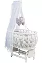 Lina Panier Berceau en Bois Berceau en Bois Tressé avec Ensemble de Sommeil en Bois Naturel