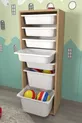 Armoire à 7 paniers Armoire polyvalente Armoire à jouets Pera Saphir Chêne