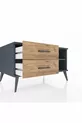 Commode Kronos à une étagère et 2 tiroirs Anthracite-Anthracite/Sapin