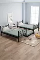 Lit superposé et lit simple en métal pour chambre d'enfant Defne Yavrulu – Noir