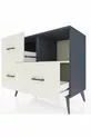 Commode Hyperion à une étagère et trois tiroirs Anthracite-Quartz