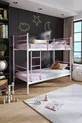 Lit superposé Trend compatible matelas Rose clair Métal démontable