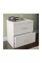 Table de chevet Star Legless 2 tiroirs blancs