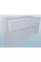 Titre DK Double cm Modèle Onde Cuir Synthétique Tissu Blanc Capitonné Fait Main
