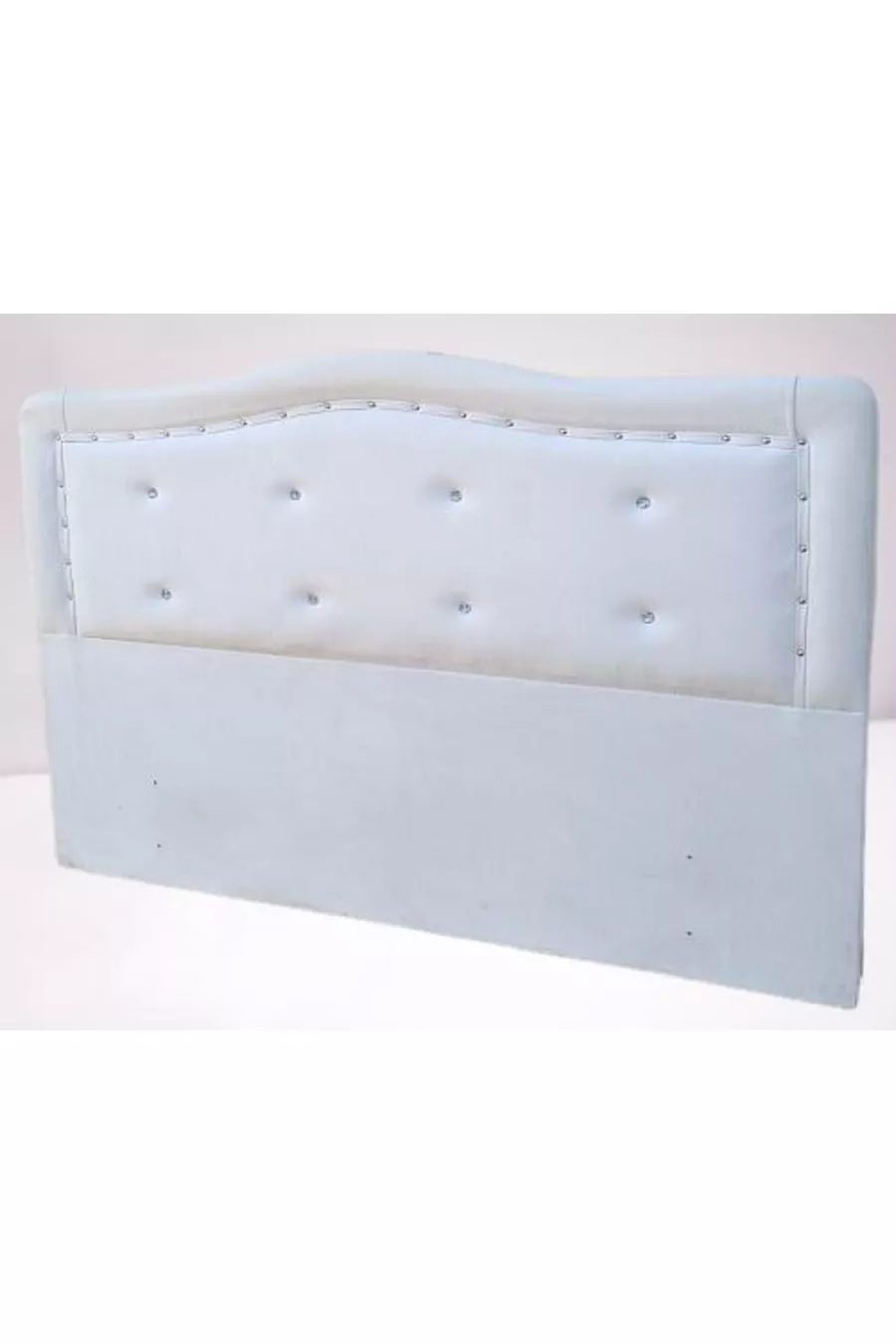 Titre DK Double cm Modèle Onde Cuir Synthétique Tissu Blanc Capitonné Fait Main