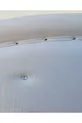 Titre DK Double cm Modèle Onde Cuir Synthétique Tissu Blanc Capitonné Fait Main