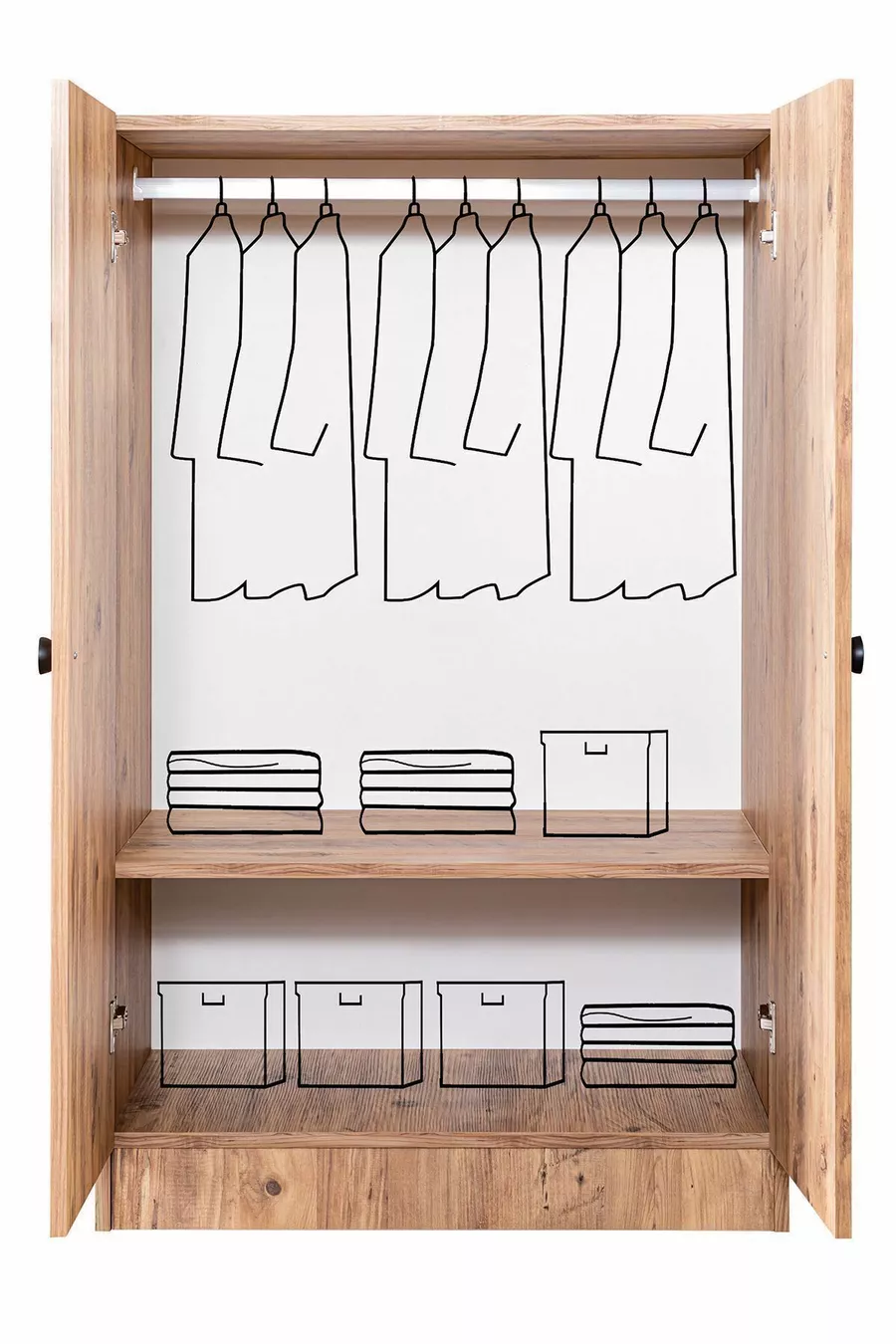 Lits superposés Ranza, Lit superposé Captain Ranza avec armoire et 2 matelas Confort