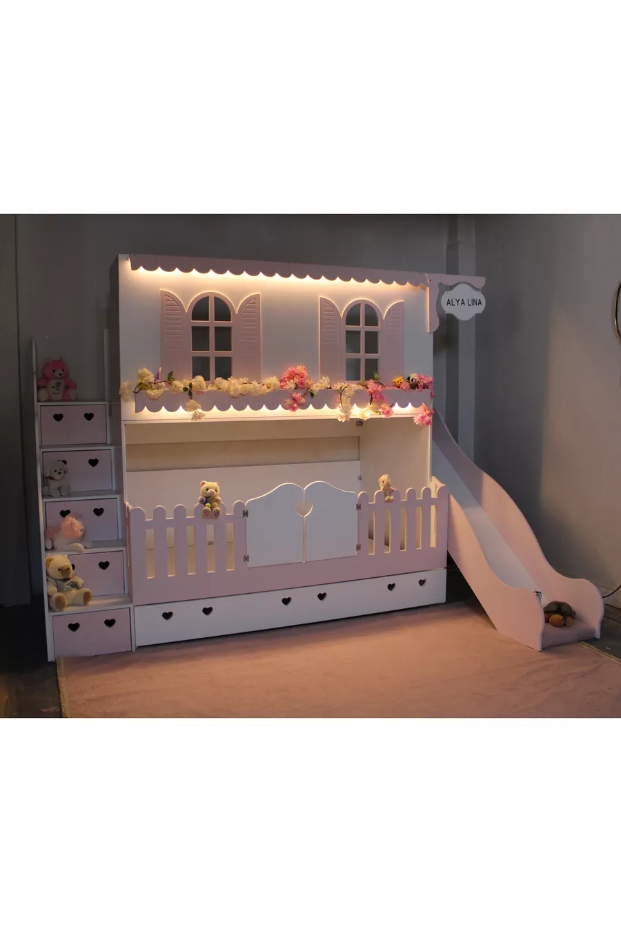 LIT SUPERPOSÉ POUR ENFANT AVEC TOBOGGAN ALAÇATI