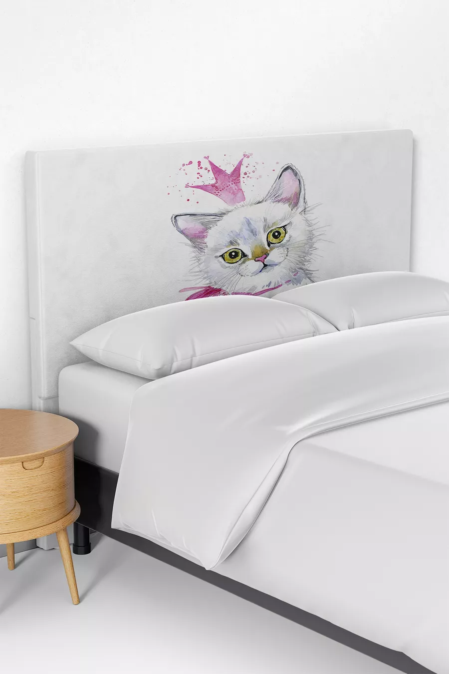 Housse de tête de lit pour enfant à motif de chat