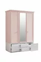 Chambre d'enfant Rosa - Armoire 3 portes, Lit, Table de chevet, Bureau
