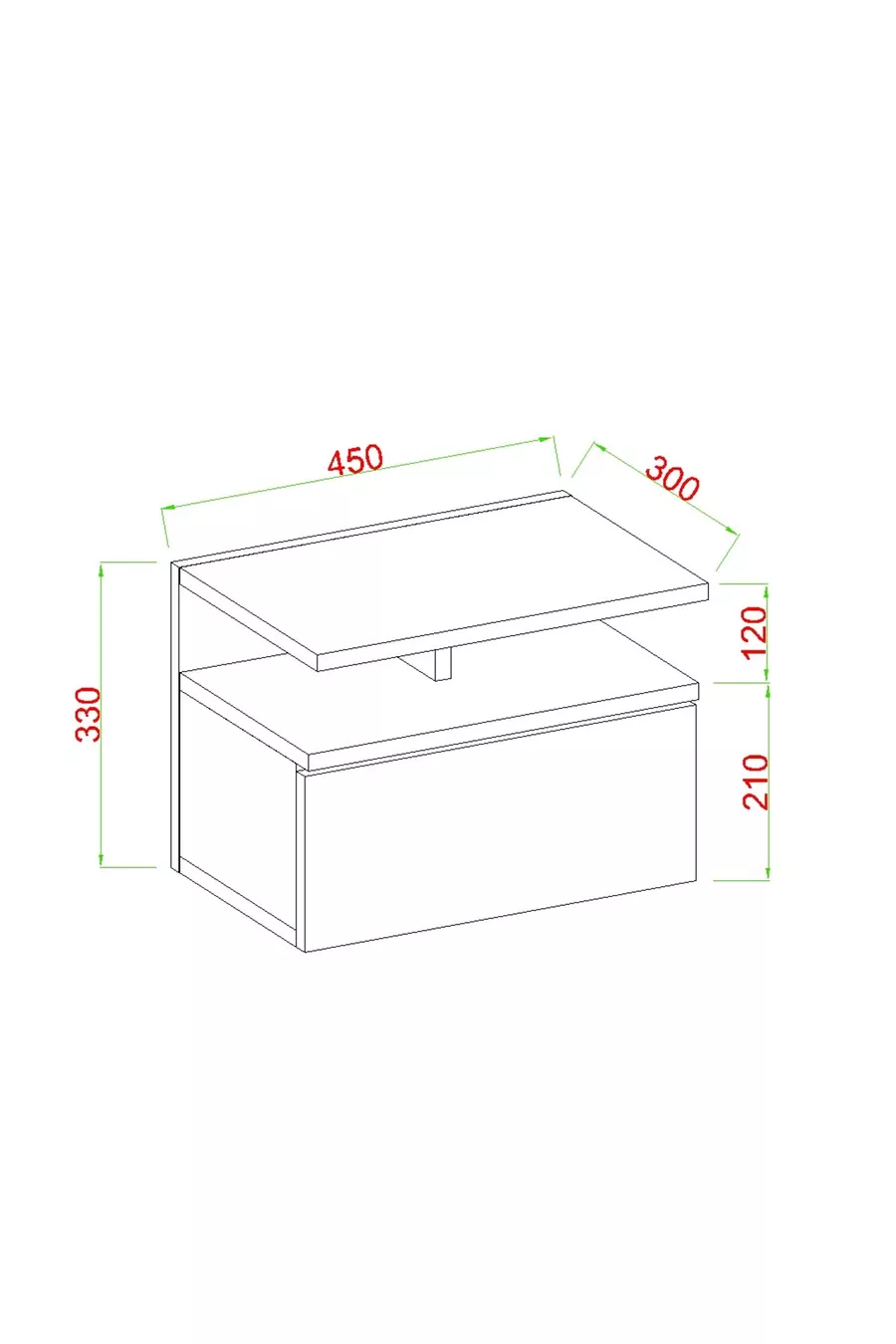 Commode Venus, murale, cm, travertin