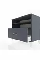 Commode Hyperion 2 étagères 1 tiroir Anthracite-Anthracite