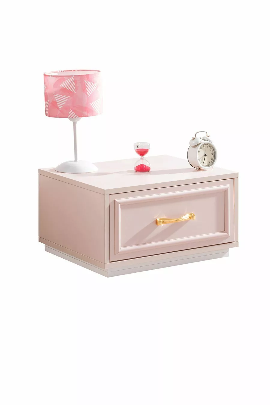 Chambre d'enfant Rosa - Armoire à 3 portes, Lit, Table de chevet, Bureau, Commode