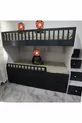 Lit superposé pour enfants modèle blanc anthracite sculpté