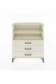 Commode Arges avec 2 étagères et 3 tiroirs, couleur Pierre de Lune