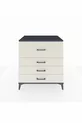 Commode Kronos 4 tiroirs Anthracite-Pierre de lune
