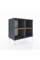 Commode Hyperion 2 étagères Anthracite-Anthracite/Sapin