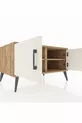 Commode Kronos à 2 étagères et 2 portes Pin-Pierre de Lune/Pin