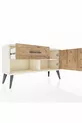 Commode Arges à une étagère, un tiroir et une porte en pierre d'onyx-pin