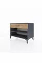 Commode Hyperion à une étagère et un tiroir, anthracite-pin