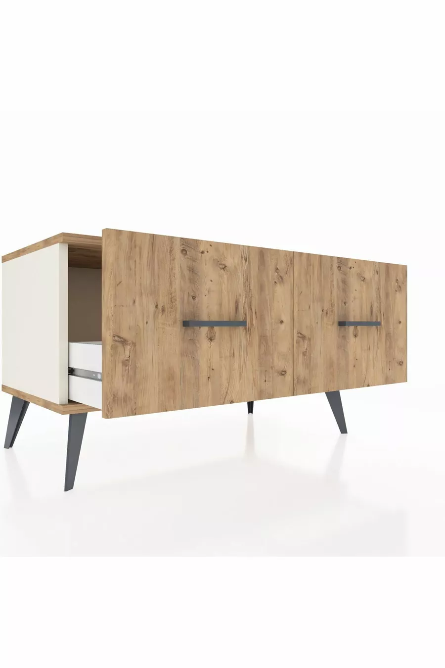 Commode Hyperion à 2 tiroirs Pierre de lune-Pin