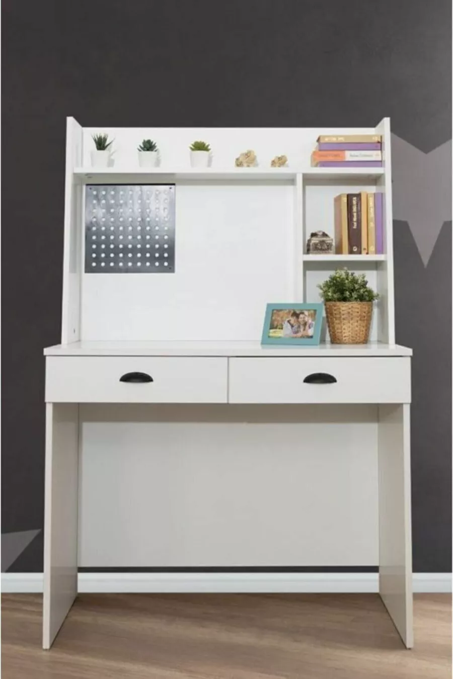 Chambre d'enfant Safir - Armoire 3 portes, Lit, Table de chevet, Bureau