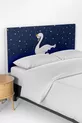 Housse de tête de lit pour enfants avec motif de cygne bleu