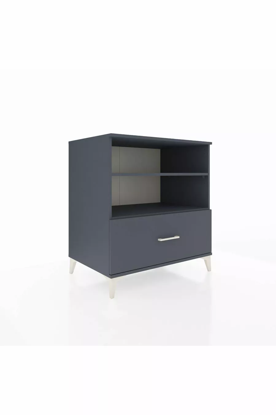 Commode Kronos avec 2 étagères et 1 tiroir Anthracite-Anthracite
