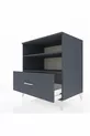 Commode Kronos avec 2 étagères et 1 tiroir Anthracite-Anthracite