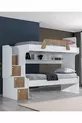 Lits superposés, Lot de 2 lits superposés Inci - Noyer 2 Matelas Comfort