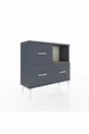 Commode Arges à une étagère et 3 tiroirs Anthracite-Sapin/Anthracite