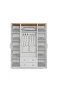 Lit superposé, chambre d'enfant Vita Bohem avec lit superposé blanc en nid + armoire à quatre portes
