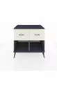 Commode Kronos 2 tiroirs Anthracite-Anthracite/Pierre de lune