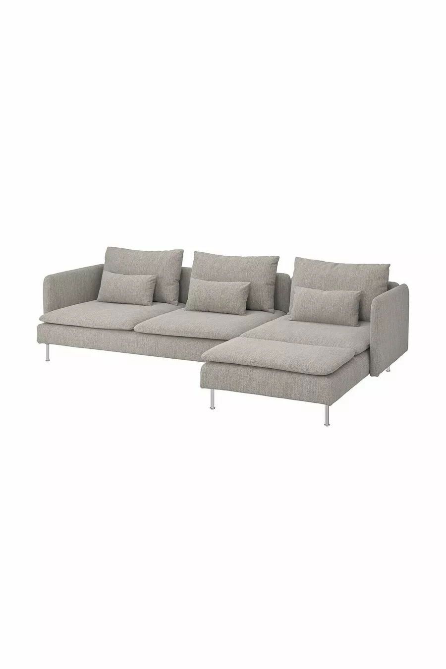 Canapé 3 places et fauteuil lounge, viarp beige-brun, à double accoudoir