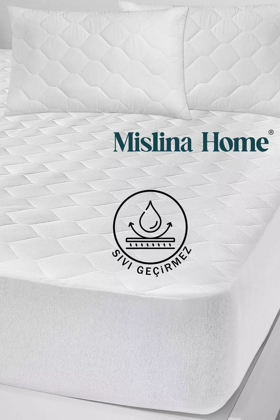 Protège-matelas en microfibre matelassé, bord complet, étanche aux liquides, pour lit simple et double