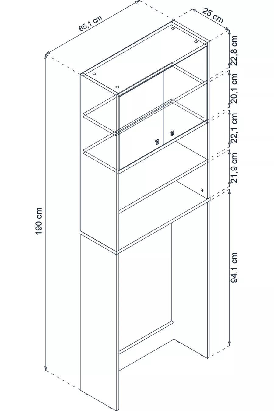 Organisateur pour Machine à Laver avec 2 Portes