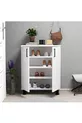 Meuble à chaussures  paires, 2 portes, 4 étagères, Meuble d'entrée, Cuisine, Chambre, Armoire polyvalente