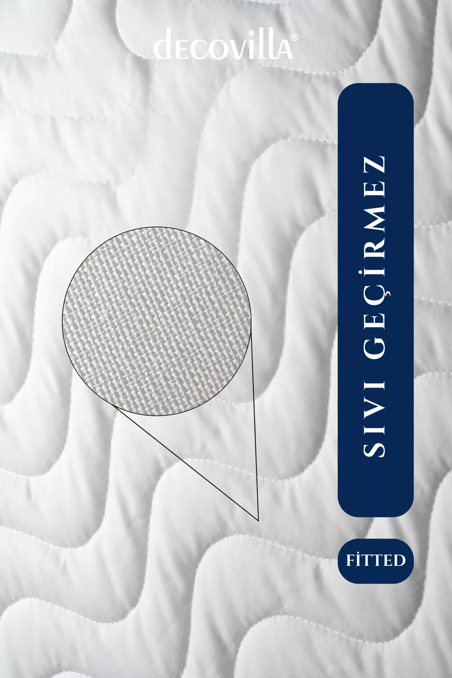 Protège-matelas matelassé ajusté avec bords complets, imperméable aux liquides, drap housse blanc