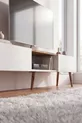 Meuble TV moderne  cm, console à 2 portes, télévision sur pieds en bois, meuble TV élégant pour salon et salle de séjour, console TV, unité TV, meuble TV console