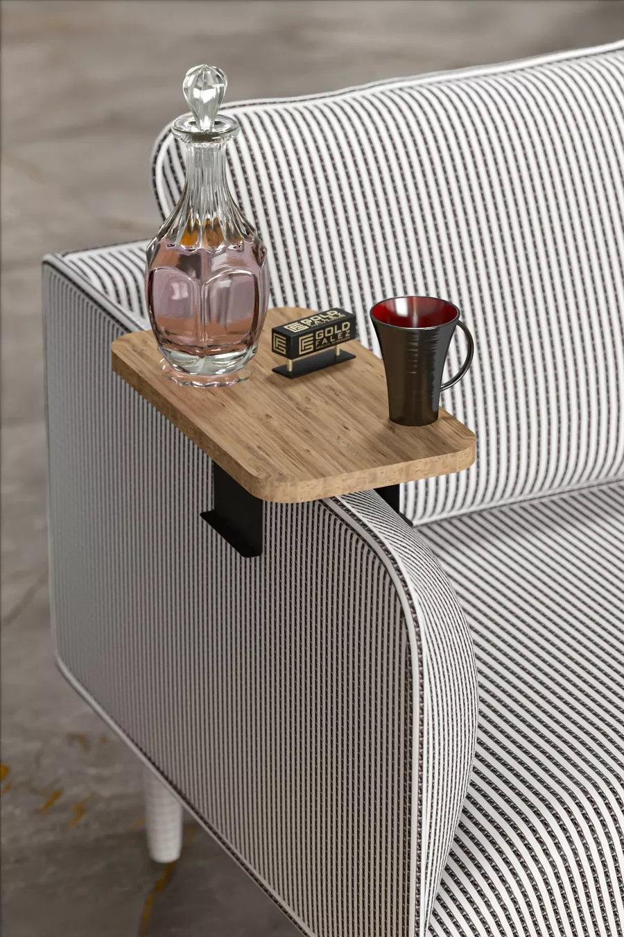 Table d'appoint Plateau réglable Rectangulaire Décoratif Moderne Horizontal Vertical Table de canapé Noyer