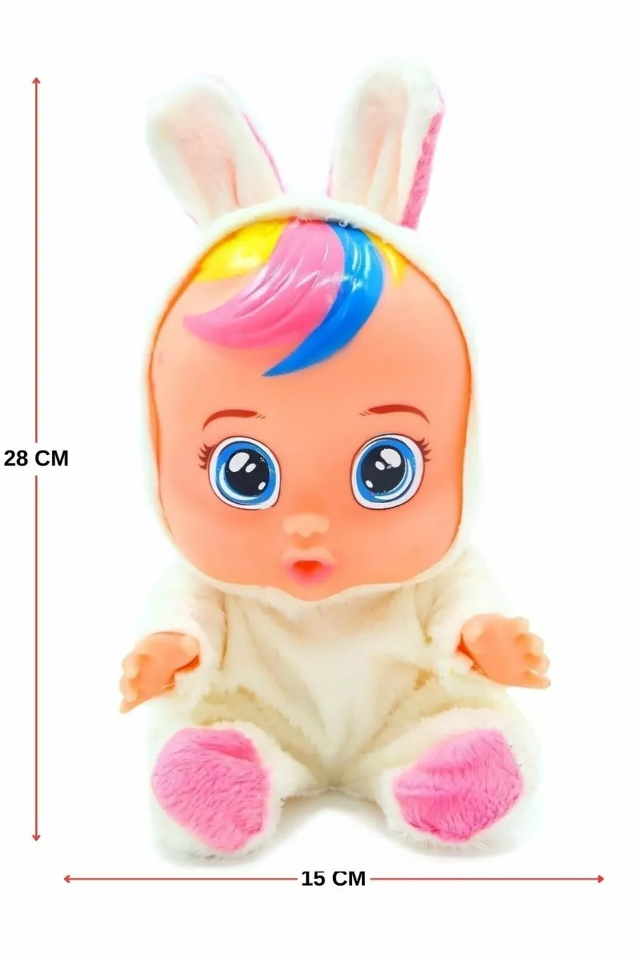 La poupée Roza ET bébé qui pleure et parle de couleur blanche