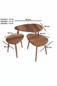 Mdf Alvin Zigon - Table basse moyenne 3 pièces