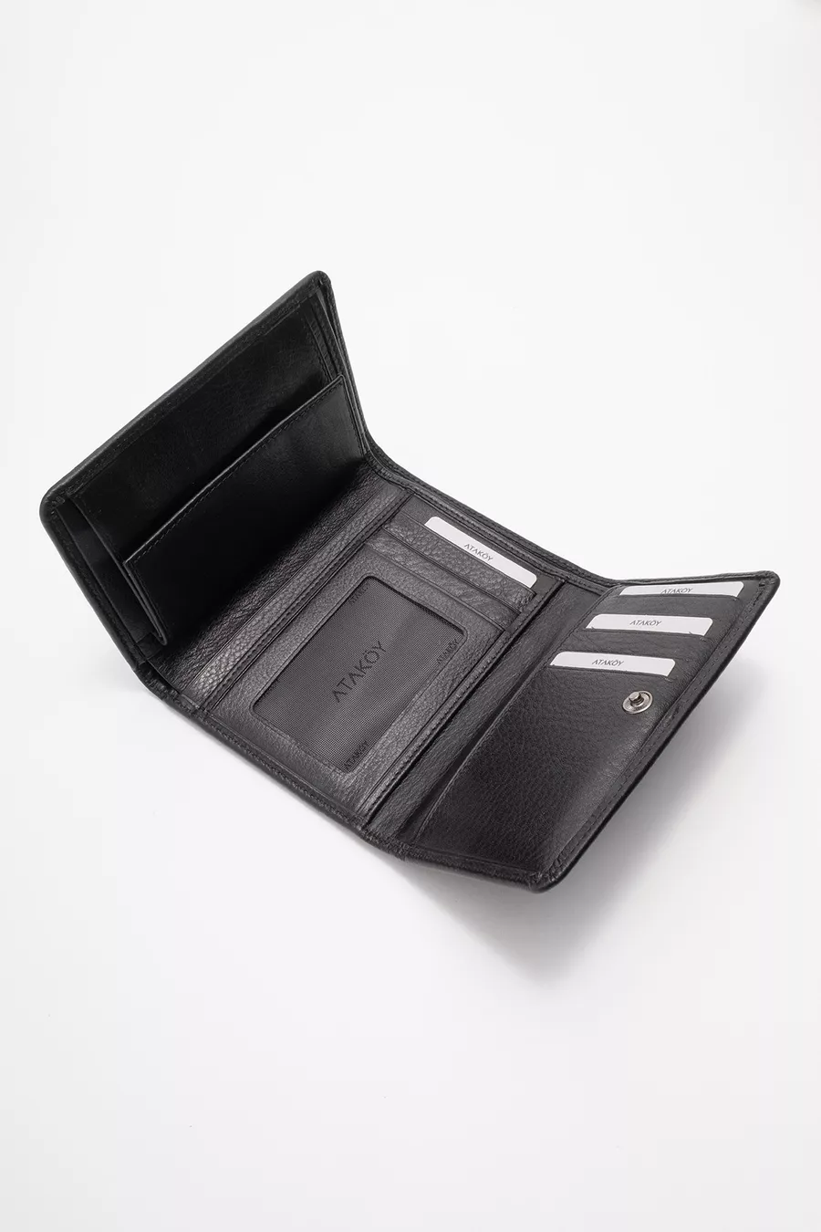 PORTEFEUILLE EN CUIR FEMME NOIR